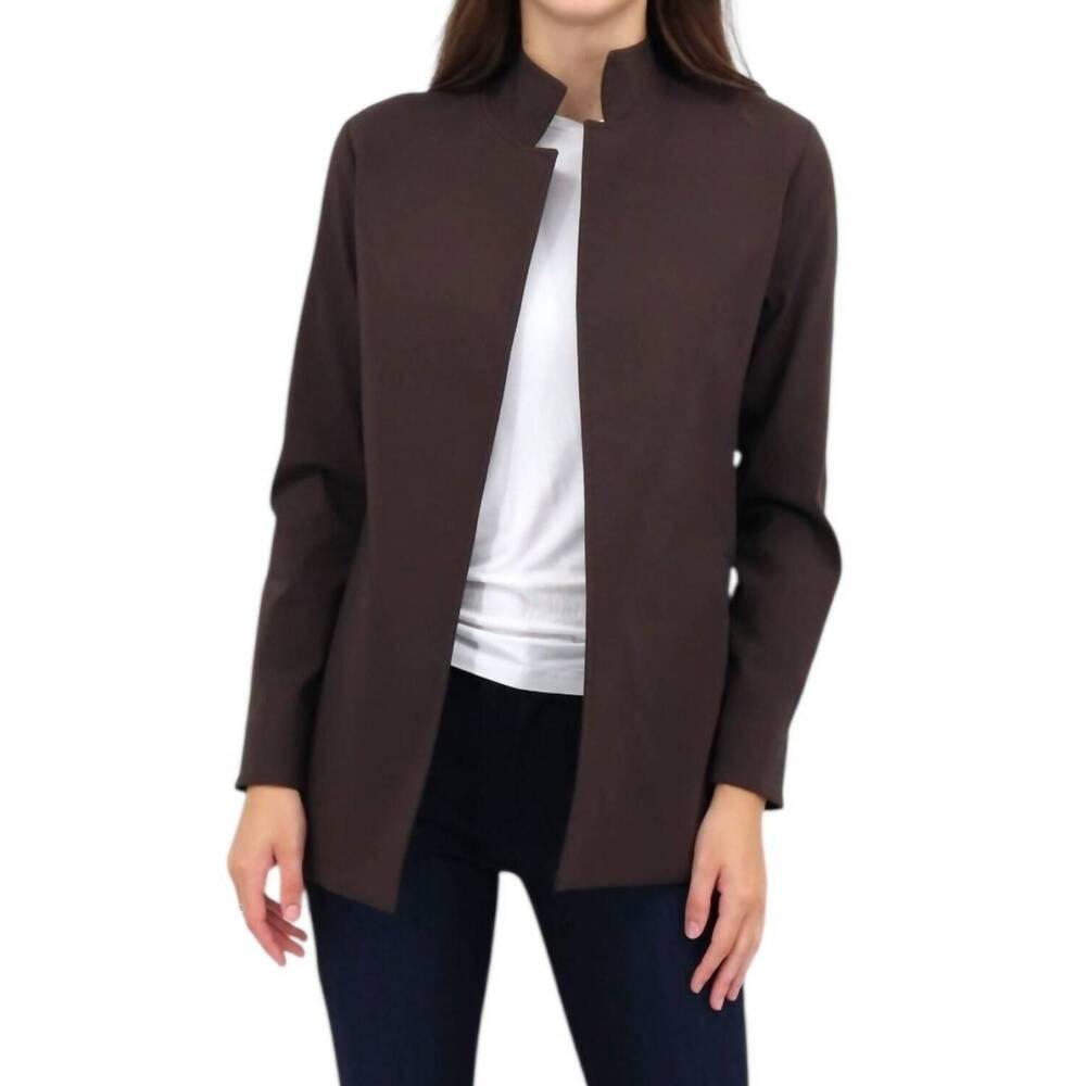 NEW EQUESTRIAN ann twill tech jacket in brown